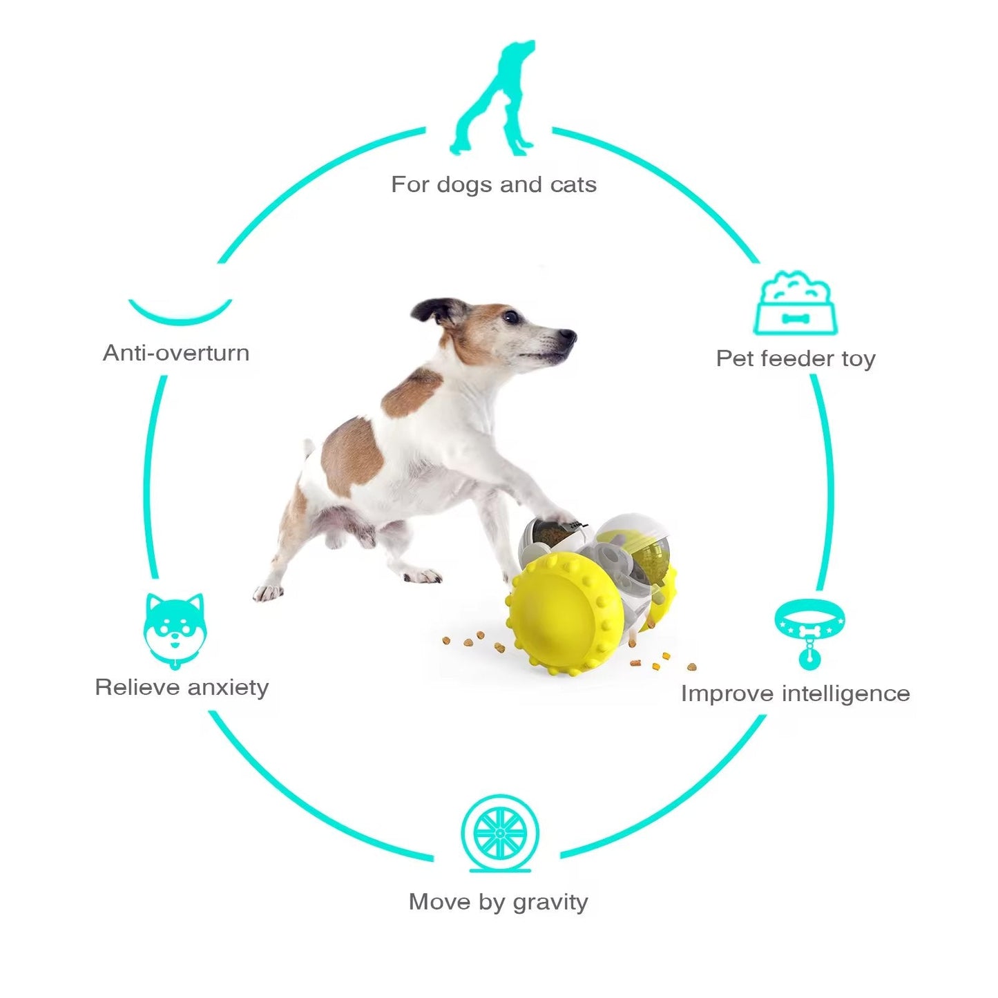 Interactive Robot Slow Feeder Toy – For Dogs & Cats