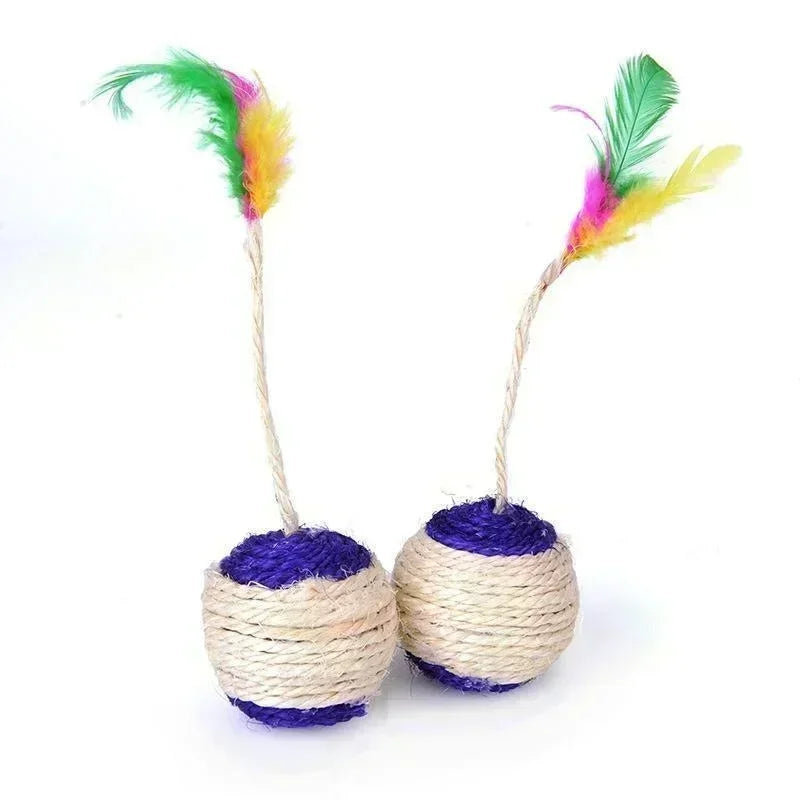 Interactive Sisal Cat Toy Ball