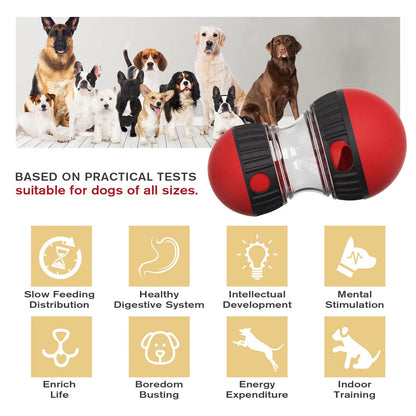 Interactive Slow Feeder Oval Toy – Dog Food Dispenser