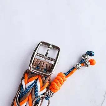 Lila Pawtique Macrame Style Adjustable Dog Collar Tribal