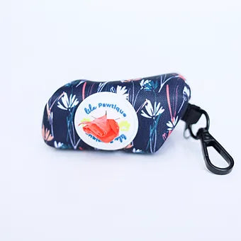 Lila Pawtique Waste Bag Pouch Holder Heavenly Flowers