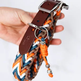 Lila Pawtique Macrame Style Adjustable Dog Collar Tribal