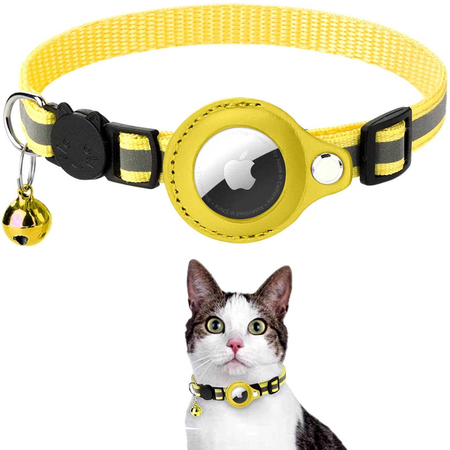 Pet AirTag Holder Collar – Anti-Loss for Cats & Dogs