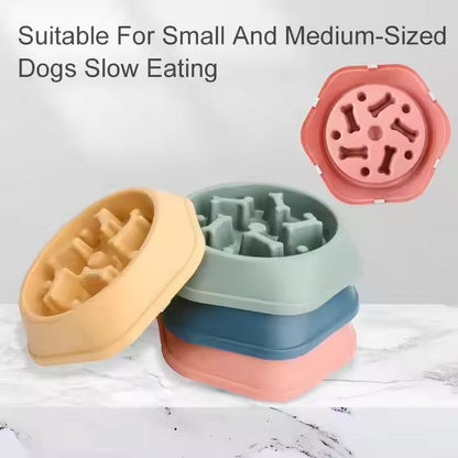Slow Feeder Dog Bowl – Bone-Shaped for Healthy Eating
