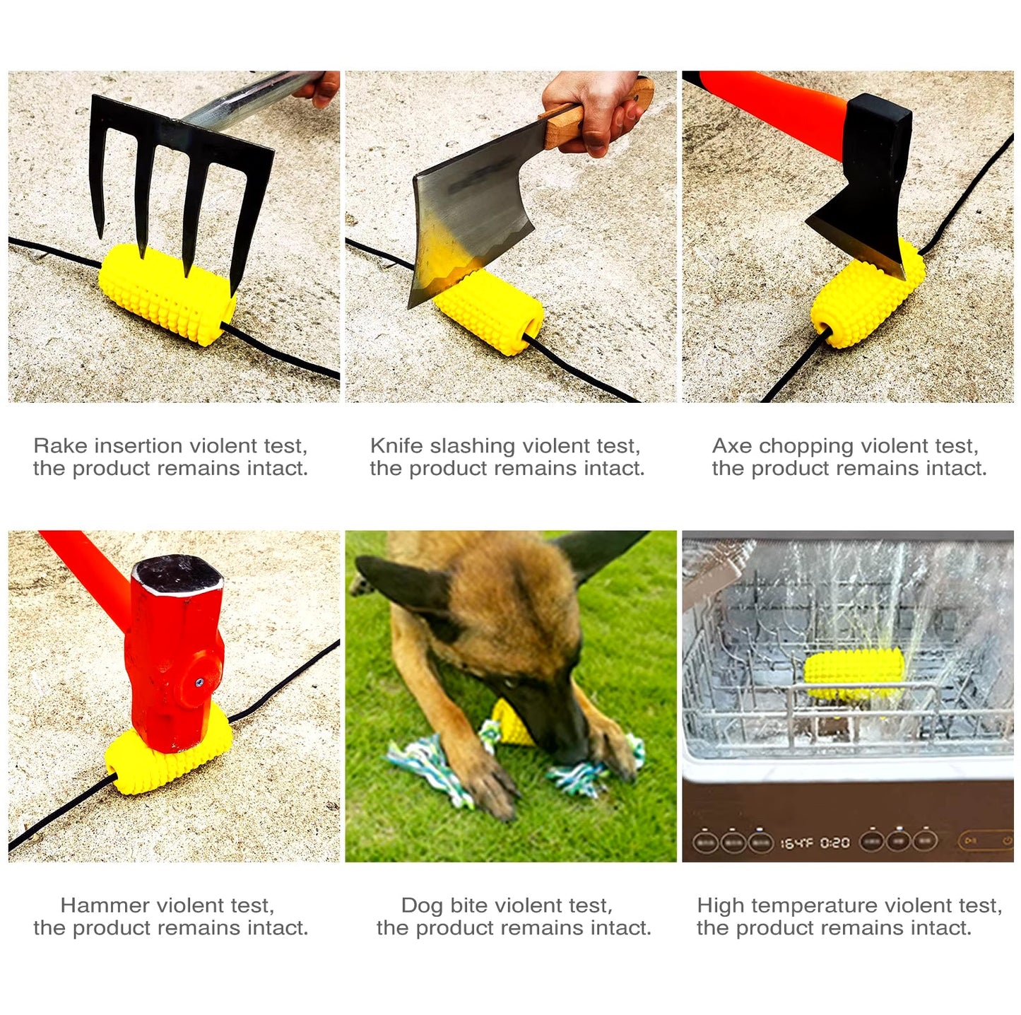 Indestructible Chew Toy for Aggressive Chewers Dog – Corn-Shaped