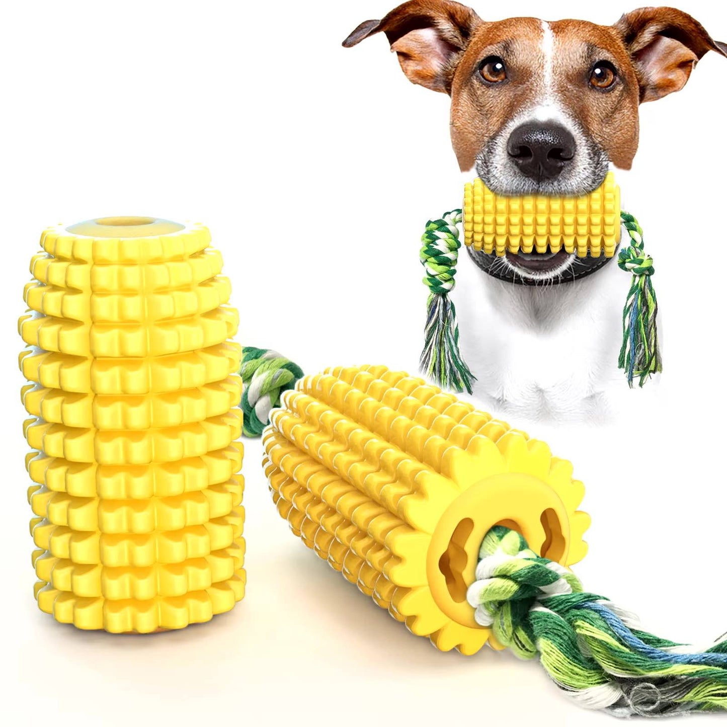 Indestructible Chew Toy for Aggressive Chewers Dog – Corn-Shaped