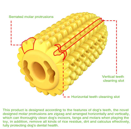Indestructible Chew Toy for Aggressive Chewers Dog – Corn-Shaped