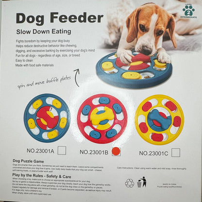 Round Interactive Puzzle Feeder for Dogs