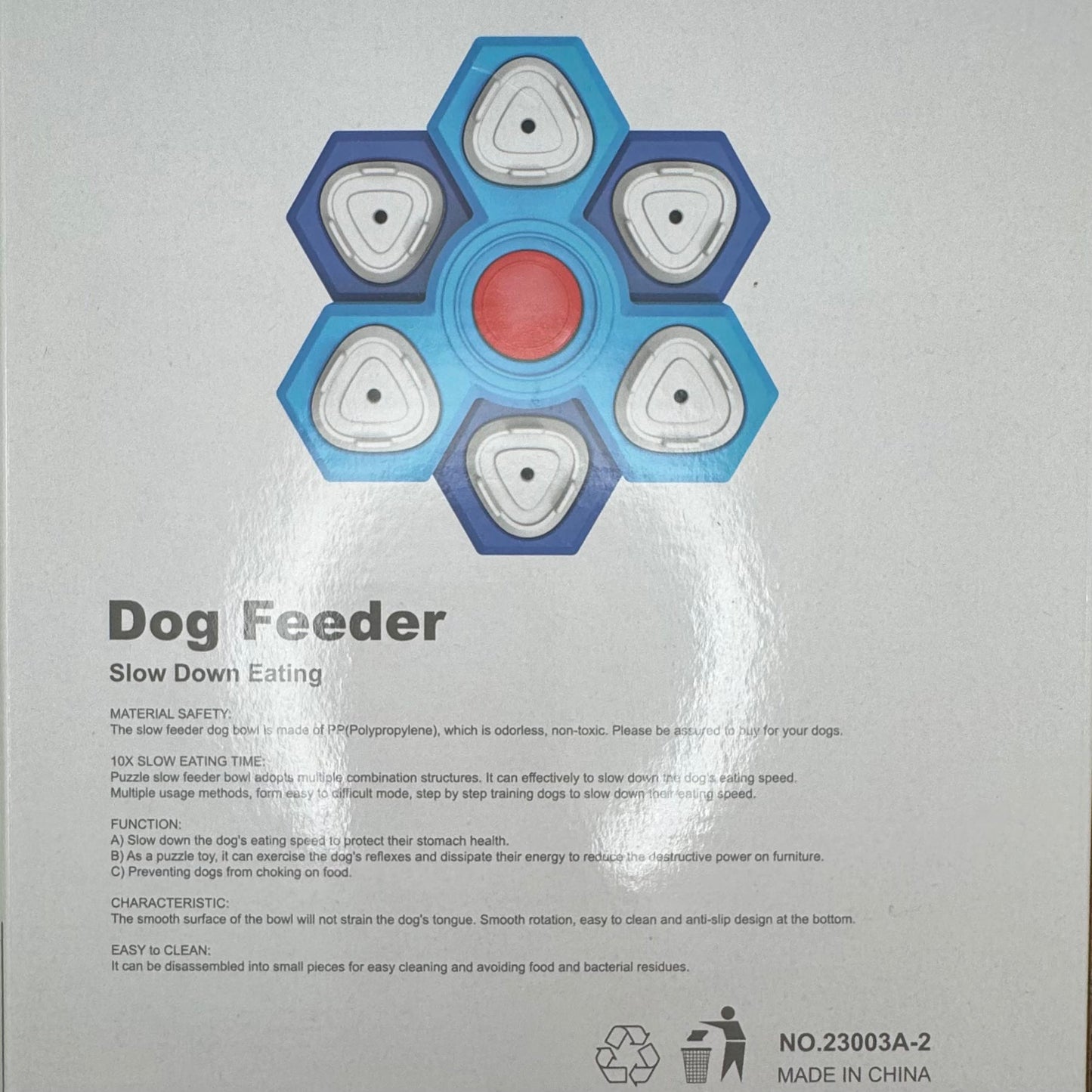 Dog Puzzle Toy – Honeycomb Interactive Feeder