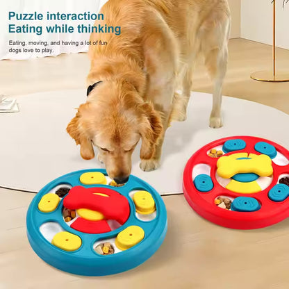 Round Interactive Puzzle Feeder for Dogs