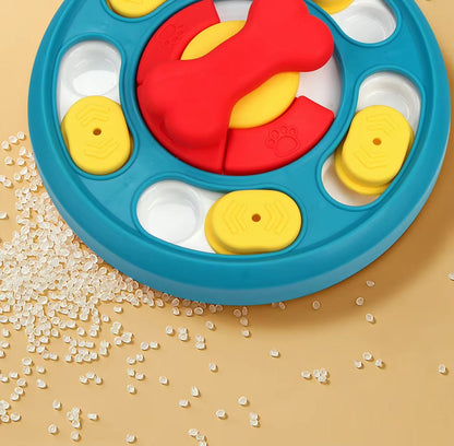 Round Interactive Puzzle Feeder for Dogs