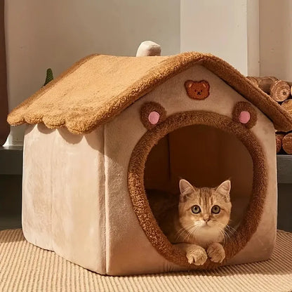 Foldable Pet House Removable Washable Bed