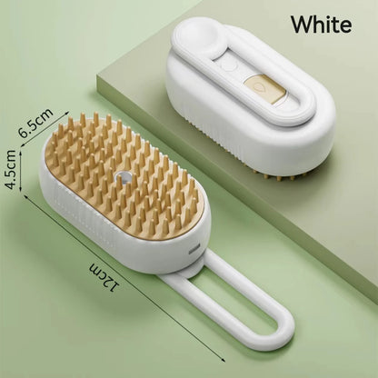 3-in-1 Electric Pet Brush Steam Spray Massage