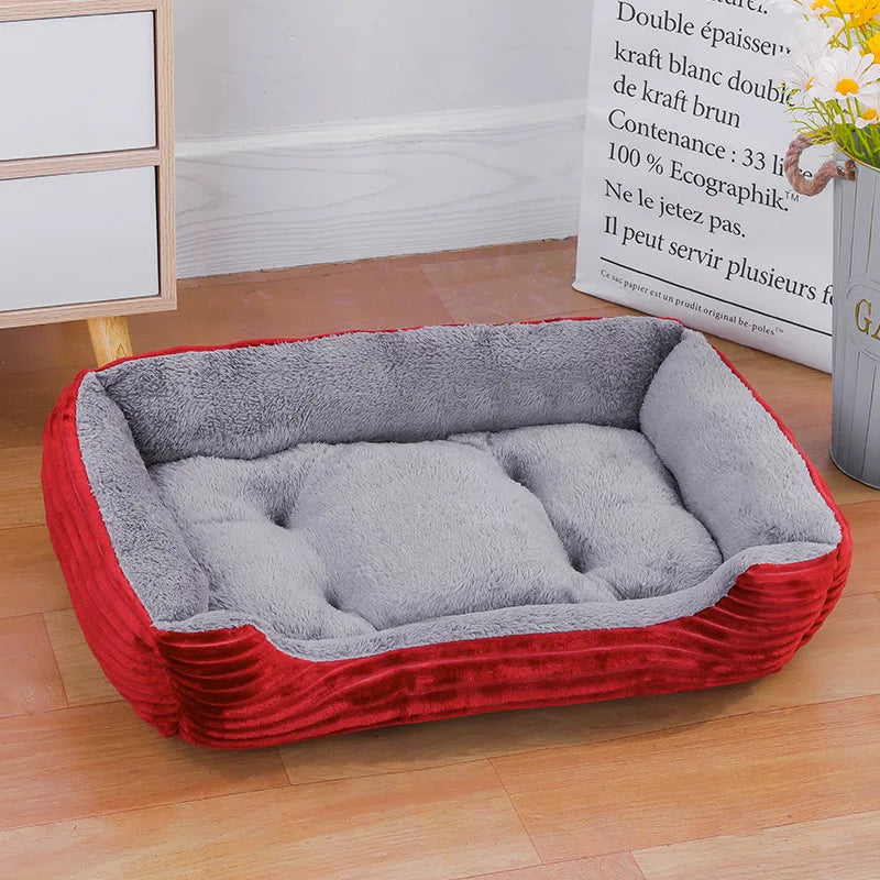 Soft Warm Square Dog Bed