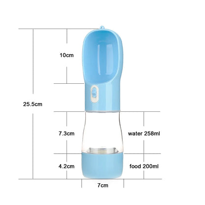 Portable Dog Water Bottle & Food Dispenser