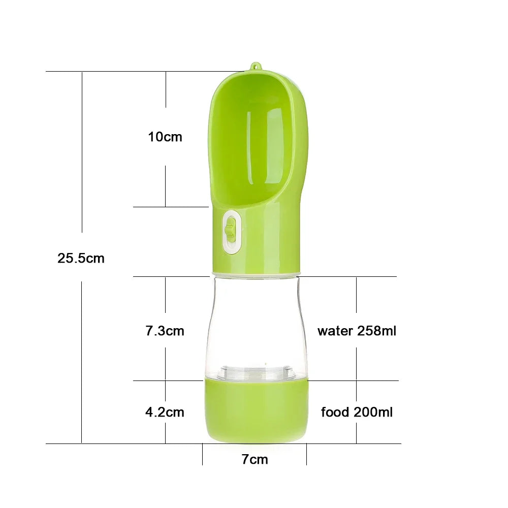 Portable Dog Water Bottle & Food Dispenser