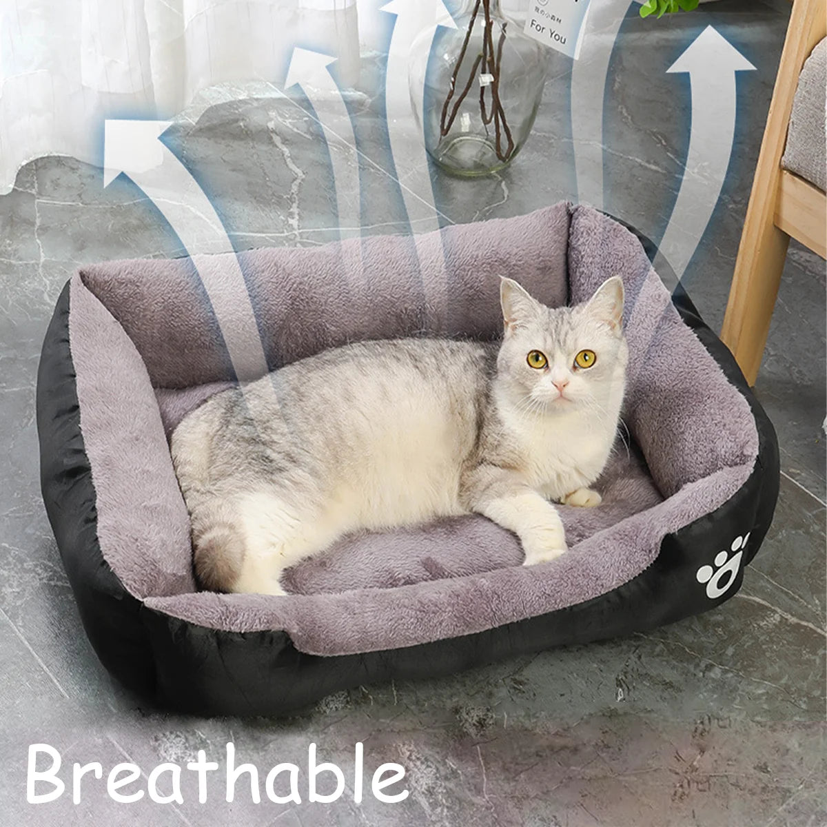 Soft Warm Square Dog Bed