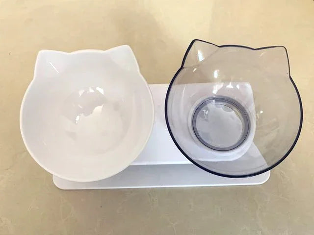 Non-Slip Double Cat & Dog Bowl with Stand