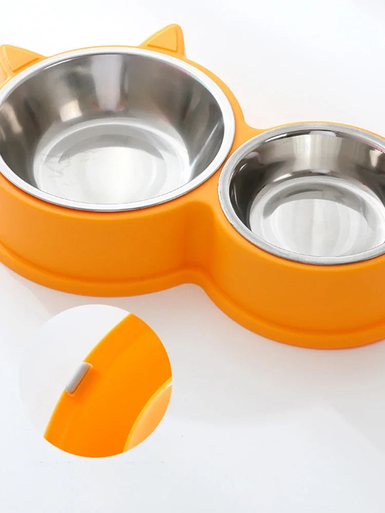 Stainless Steel Dog Cat Feeder Set