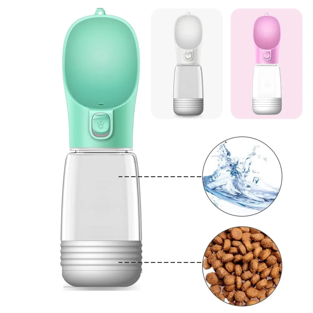 Portable Dog Water Bottle & Food Dispenser