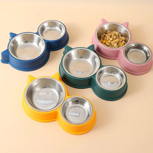 Stainless Steel Dog Cat Feeder Set