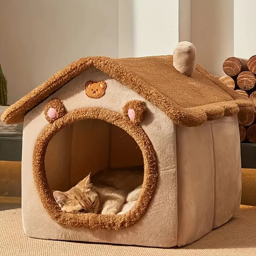 Foldable Pet House Removable Washable Bed