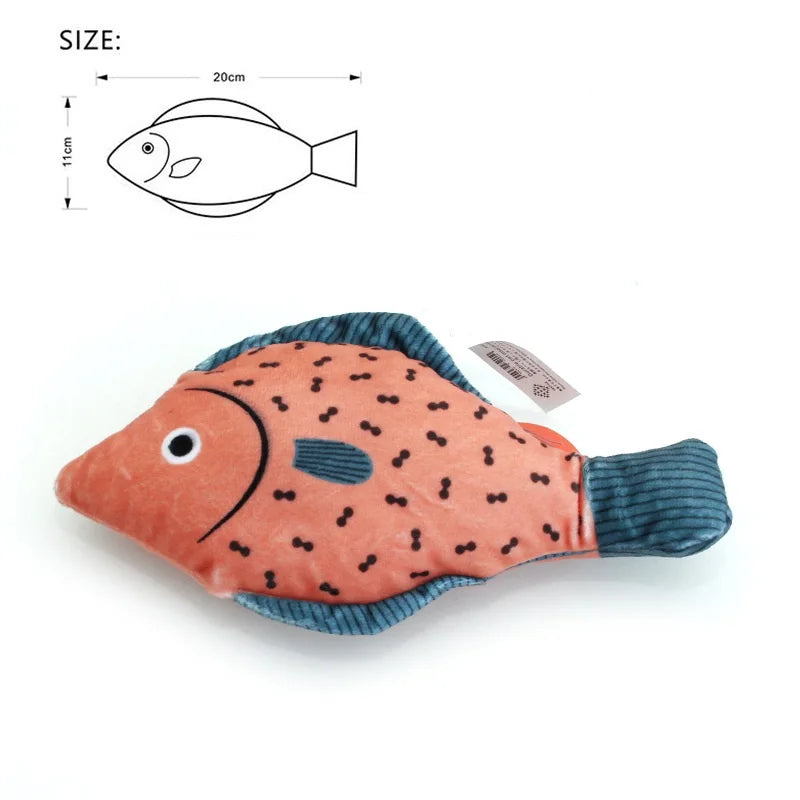 Interactive Cat Toy Plush Fish