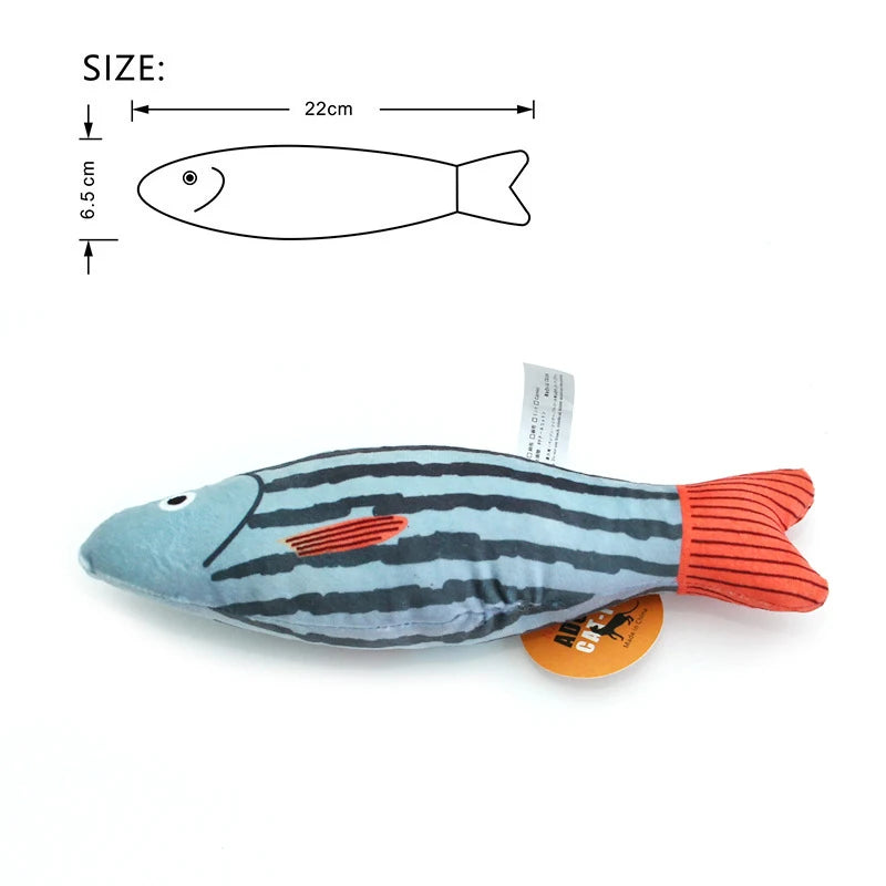 Interactive Cat Toy Plush Fish