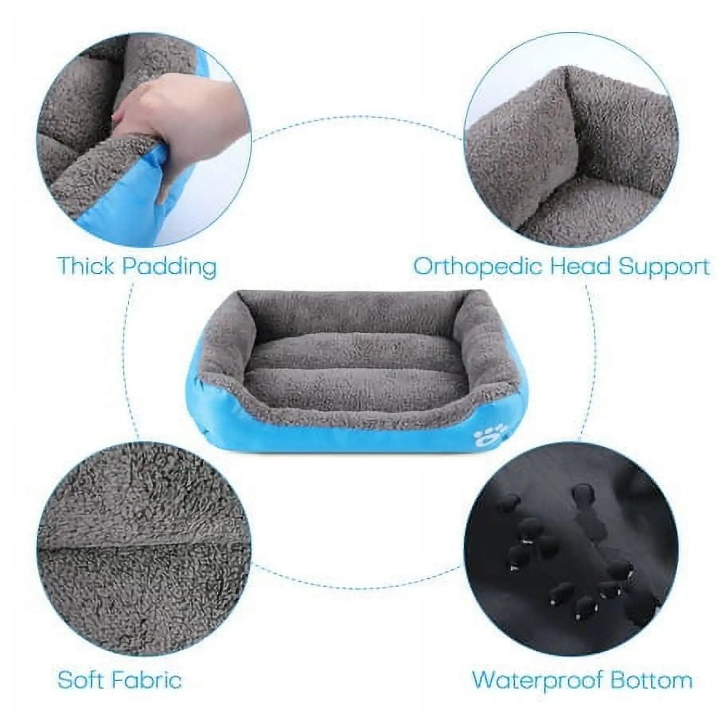 Soft Warm Square Dog Bed