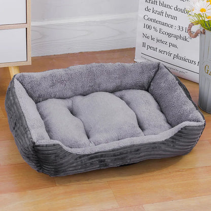 Soft Warm Square Dog Bed