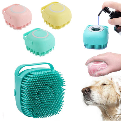 Silicone Dog Bath Gloves Massage Brush