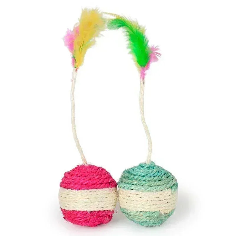 Interactive Sisal Cat Toy Ball