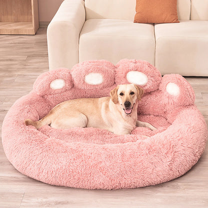 Fluffy Dog Bed Plush Large Cushion