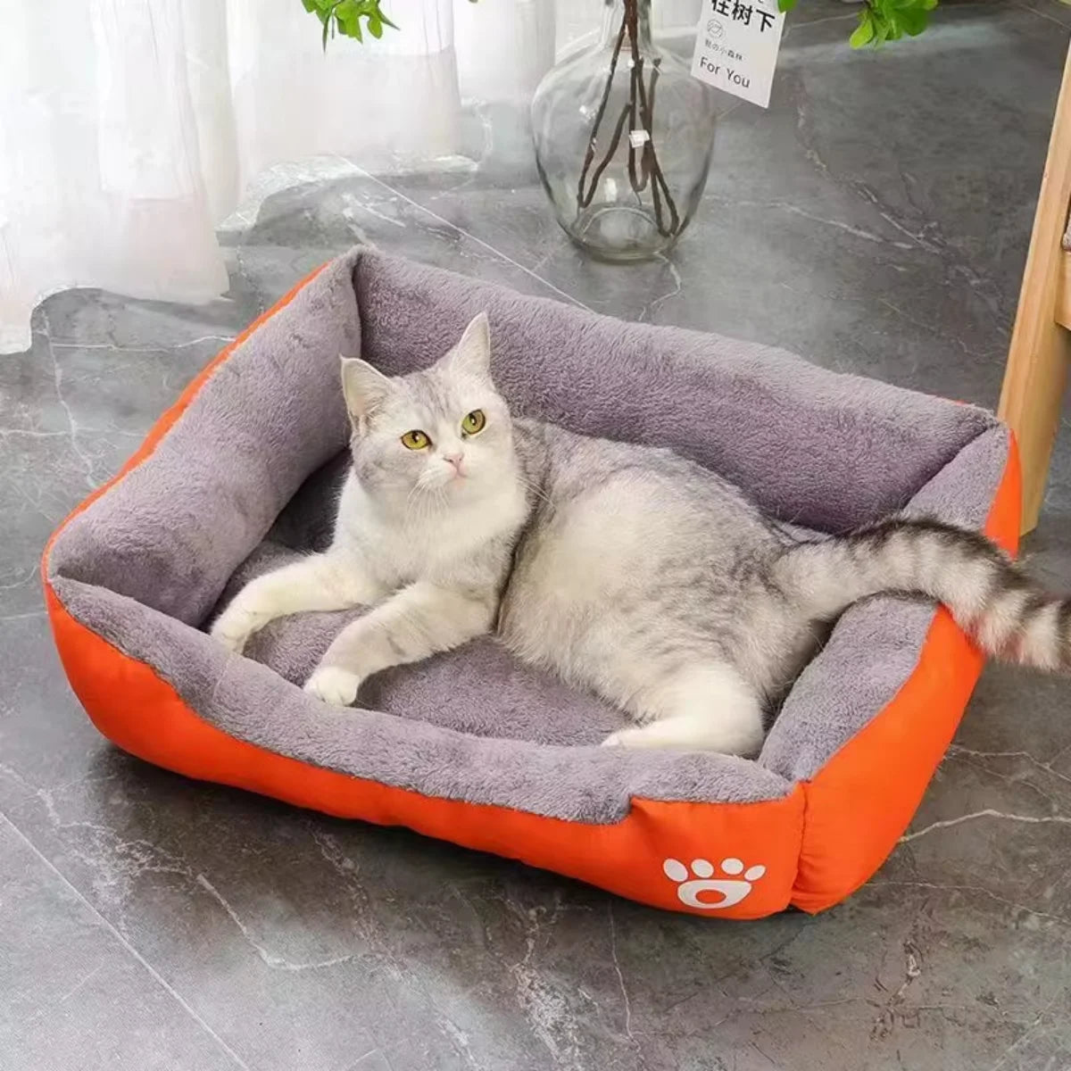 Soft Warm Square Dog Bed