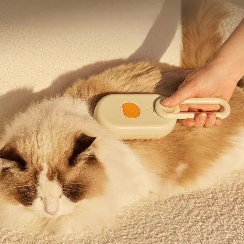 3-in-1 Electric Pet Brush Steam Spray Massage