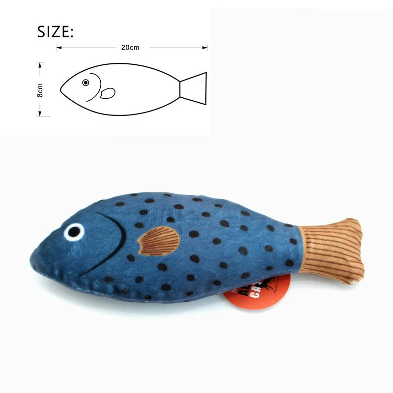 Interactive Cat Toy Plush Fish