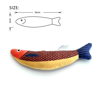 Interactive Cat Toy Plush Fish