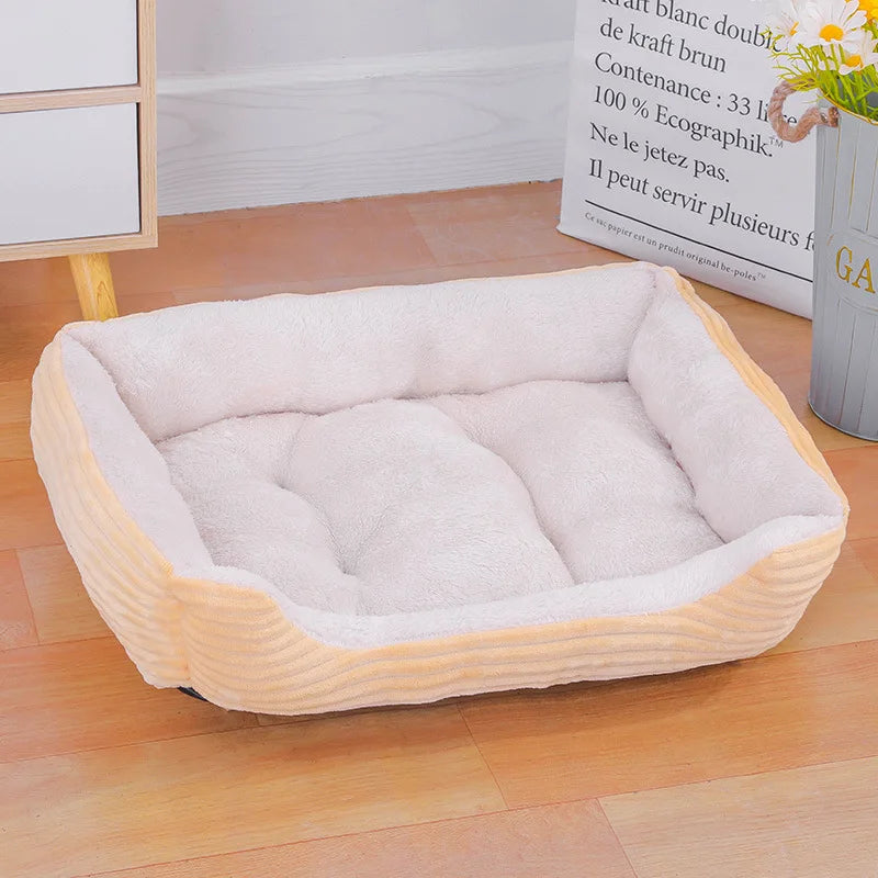 Soft Warm Square Dog Bed