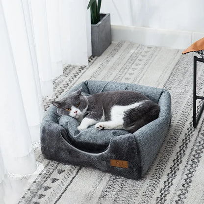 Cozy Triangle Cat Nest Closed Pet Bed