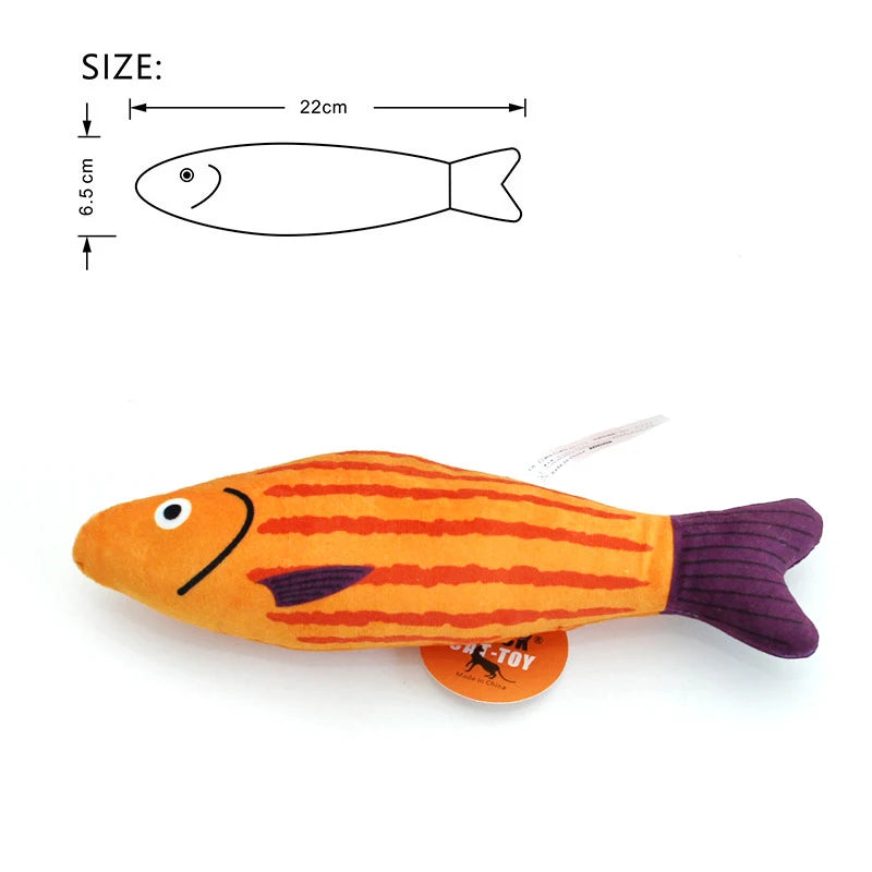 Interactive Cat Toy Plush Fish