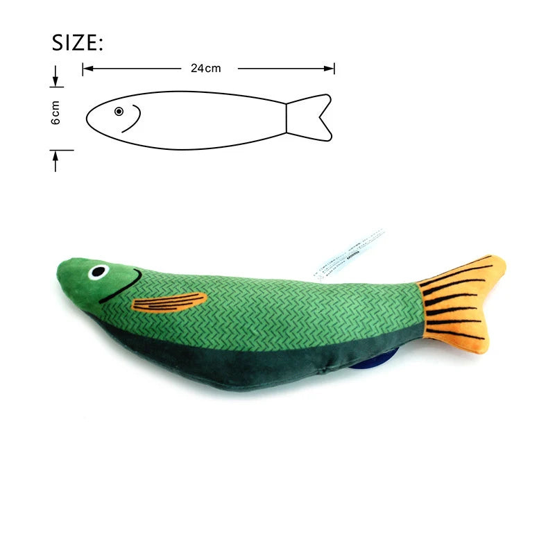 Interactive Cat Toy Plush Fish