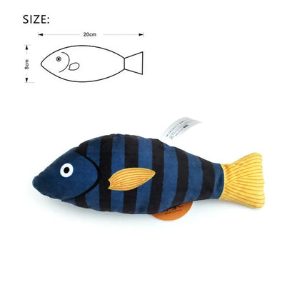 Interactive Cat Toy Plush Fish