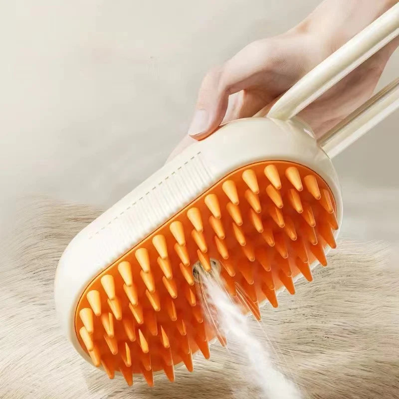 3-in-1 Electric Pet Brush Steam Spray Massage