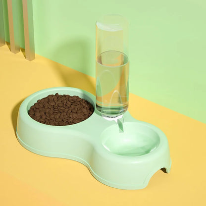 Automatic Double Pet Bowl with Water Dispenser