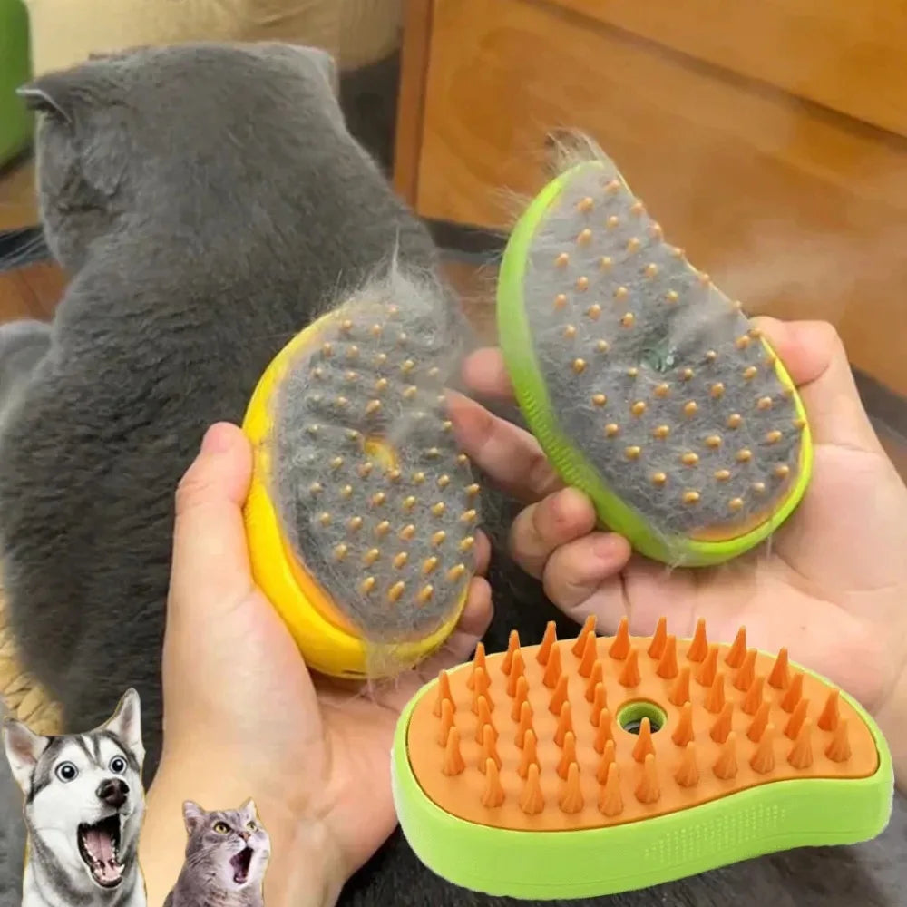 3-in-1 Cat Dog Steamy Brush