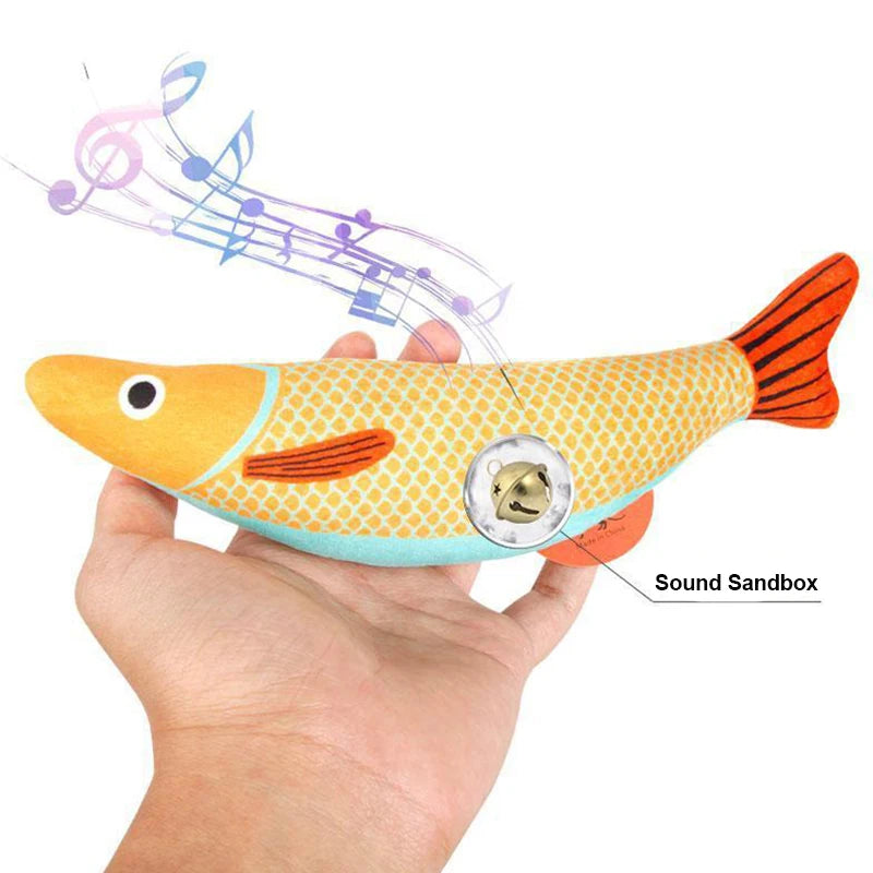 Interactive Cat Toy Plush Fish