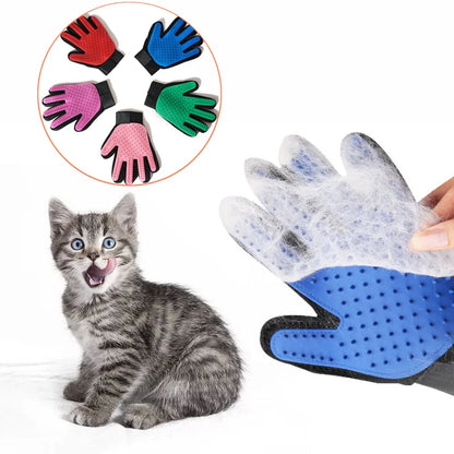 Pet Grooming Glove for Cats & Dogs