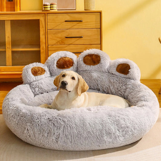 Fluffy Dog Bed Plush Large Cushion