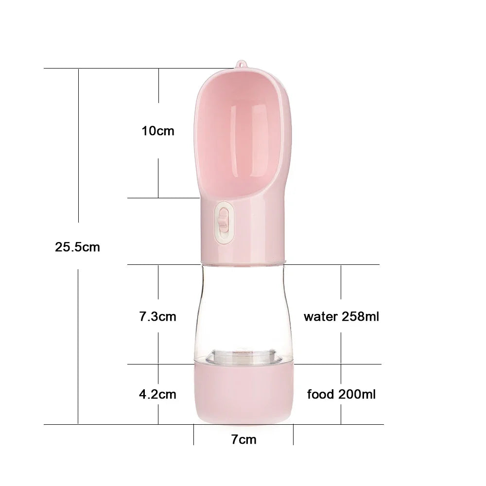 Portable Dog Water Bottle & Food Dispenser