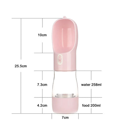 Portable Dog Water Bottle & Food Dispenser